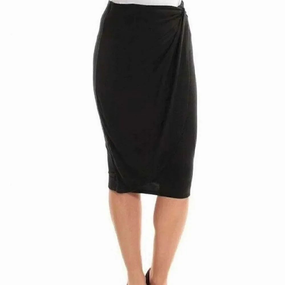 Bar III black knit wrap skirt size XL